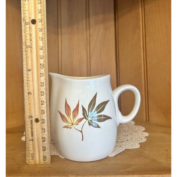Vintage Franciscan Whitestone Ware USA Autumn Leaf Creamer Jug Twice Nice Patter - Picture 2 of 7